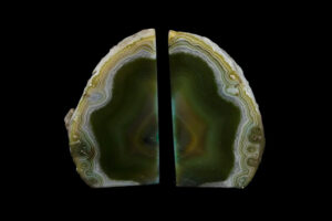 Green Agate Bookends - Sold by the Set