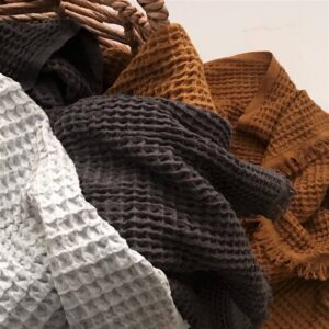 Waffle Towels and Throws Bundle